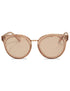 Round Metal Frame Flat Lens Sunglasses - CLEAR_ROSE